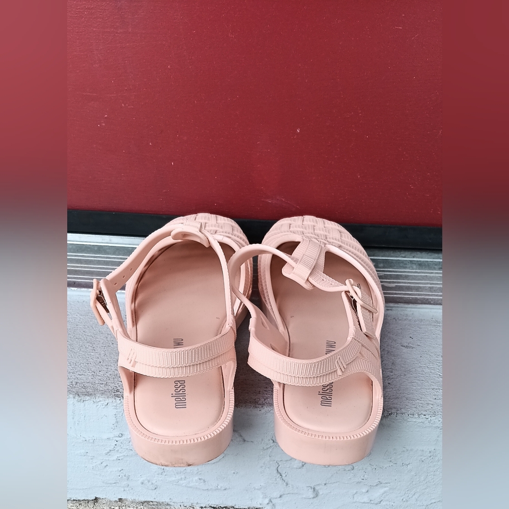 Melissa/Jason Wu peach Possession  jelly fisherman sandals size 6 - Picture 5 of 6